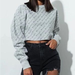 Champion crop logo crewneck
